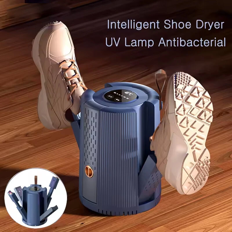 (image for) Household Smart Shoe Dryer Foldable Foot Warmer Heater Portable Electric Shoe Polisher Boots Socks Dryer Ultraviolet Sterilization
